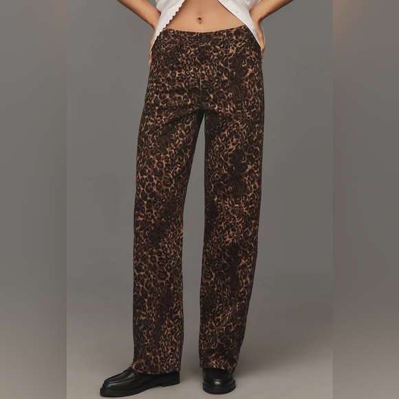 Levi's Brown Leopard Print Baggy Dad Jeans - Picture 6 of 7